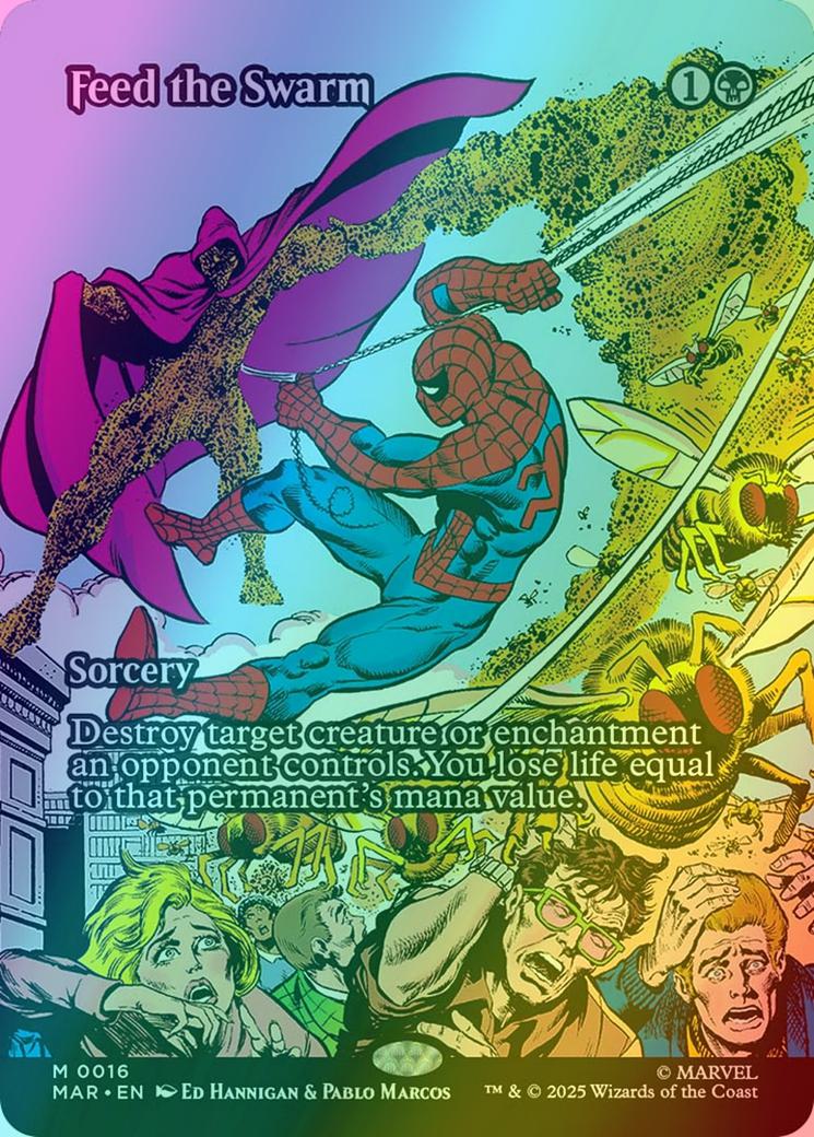Feed the Swarm [16] [Borderless] [Source Material] [Marvel Universe] [Foil]