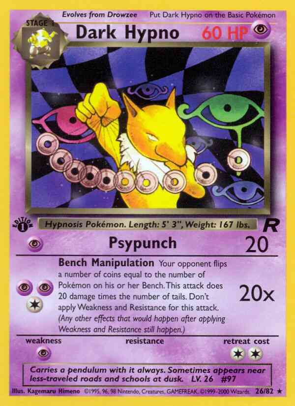 Dark Hypno - 26/82 - Rare - 1st Edition [base5-26] [Non-Holo]