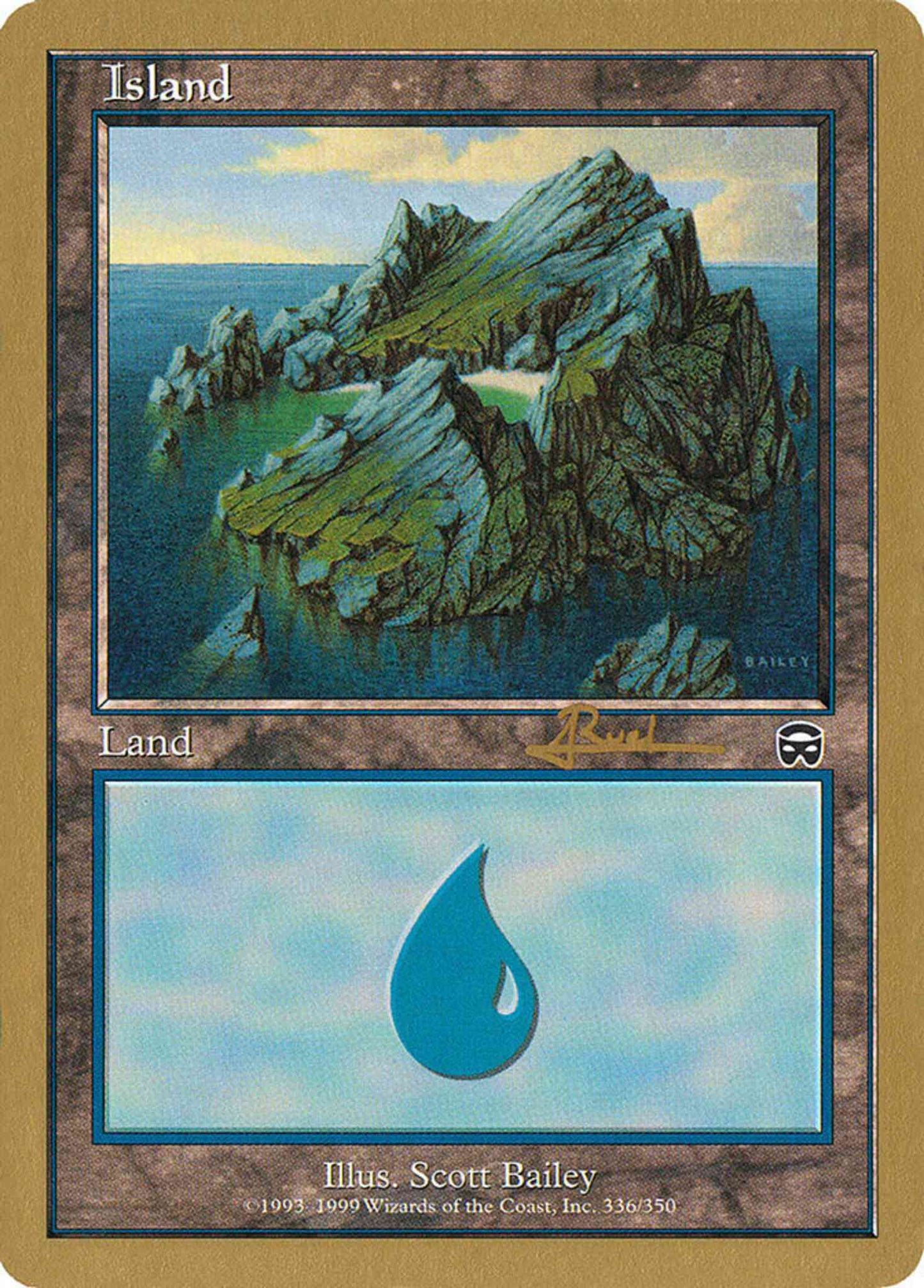 Island [ar336a] [Antoine Ruel] [336] [Masques Set Symbol] [World Championship Decks 2001] [Non-Foil]