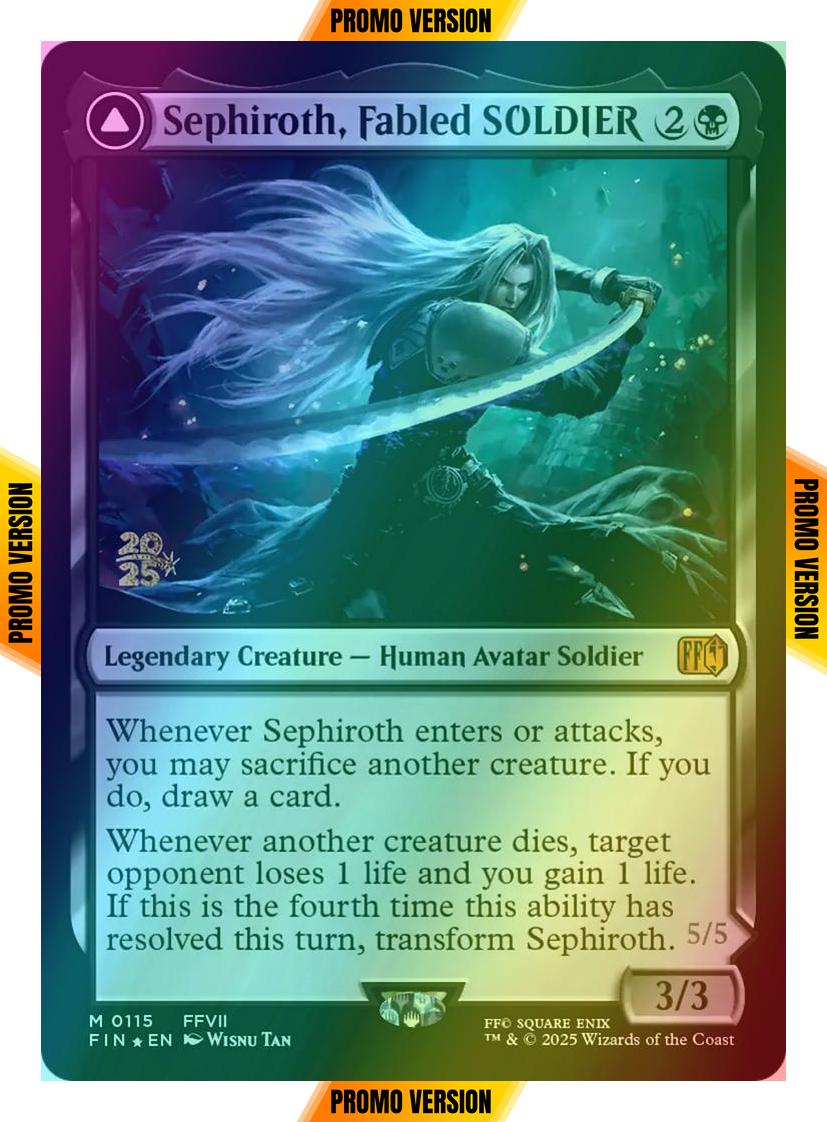 Sephiroth, Fabled SOLDIER // Sephiroth, One-Winged Angel [115s] [Prerelease] [FINAL FANTASY: Promos] [Foil]