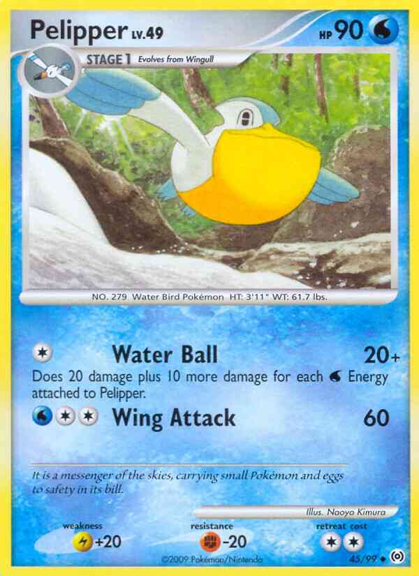 Pelipper - 45/99 - Uncommon [pl4-45] [Reverse Holo]