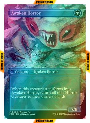 Thing in the Ice // Awoken Horror [3] [Borderless] [Regional Championship Qualifiers 2023] [Foil]