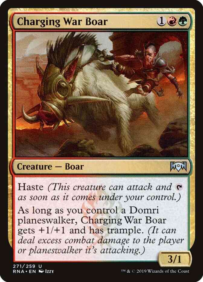 Charging War Boar [271] [Planeswalker Deck Exclusive] [Ravnica Allegiance] [Non-Foil]