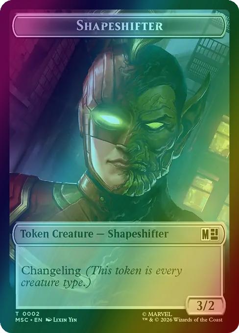 Ape Villain Token (10) // Shapeshifter Token (02) [Marvel Super Heroes: Commander: Tokens] [Foil]