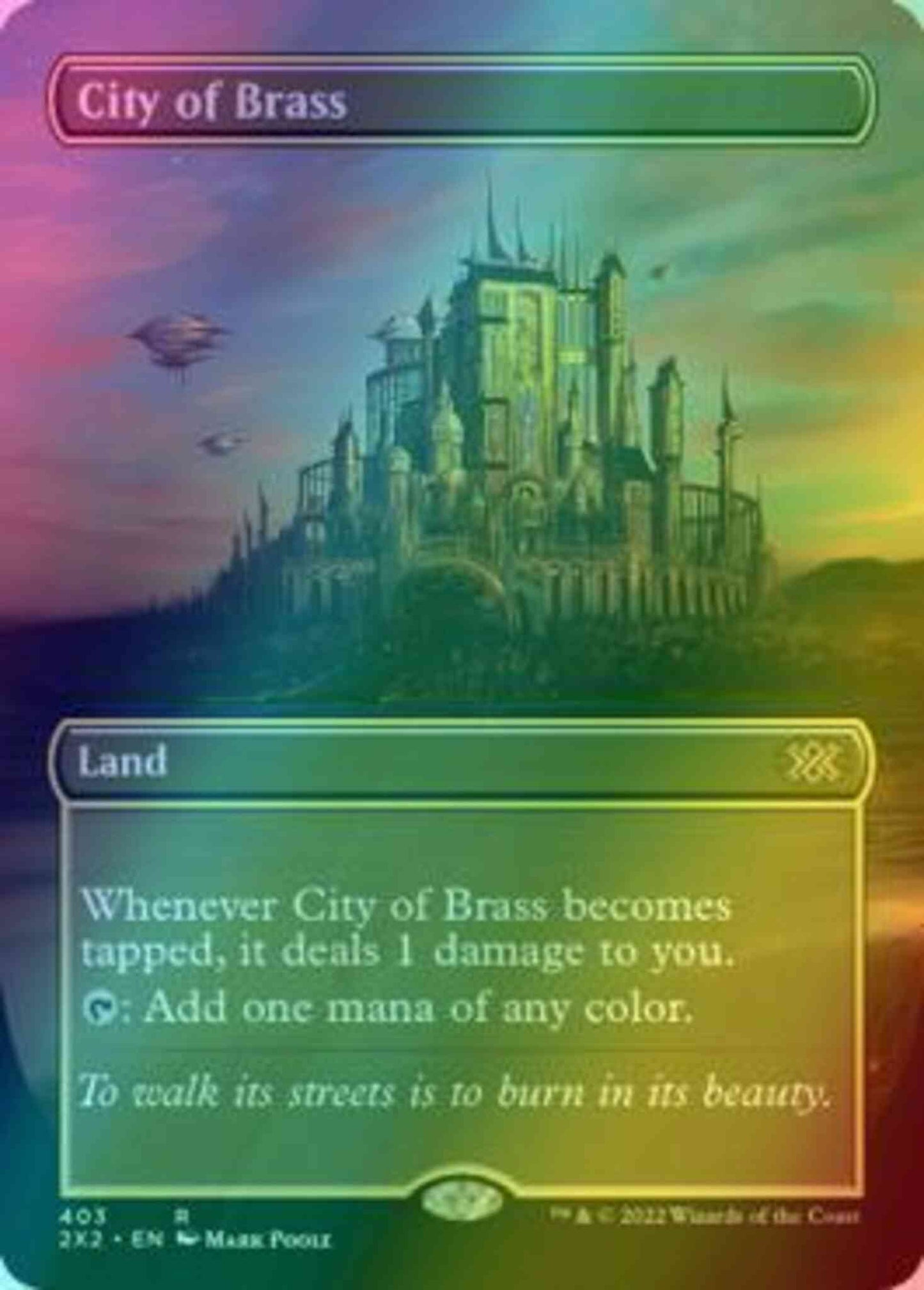 City of Brass [403] [Borderless] [Double Masters 2022] [Foil]