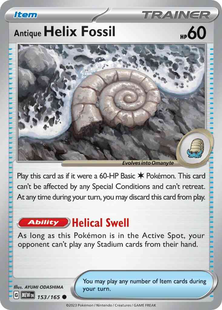 Antique Helix Fossil - 153/165 - Common [sv035-153] [Non-Holo]