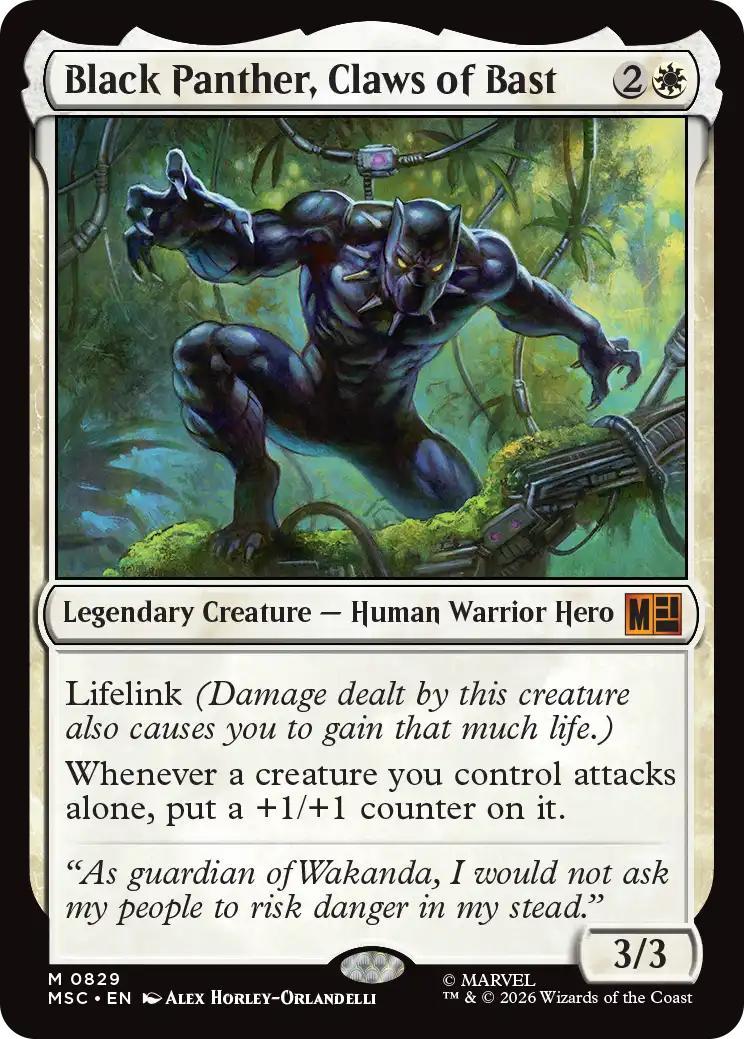 Black Panther, Claws of Bast [829] [Welcome Deck] [Marvel Super Heroes: Commander] [Non-Foil]
