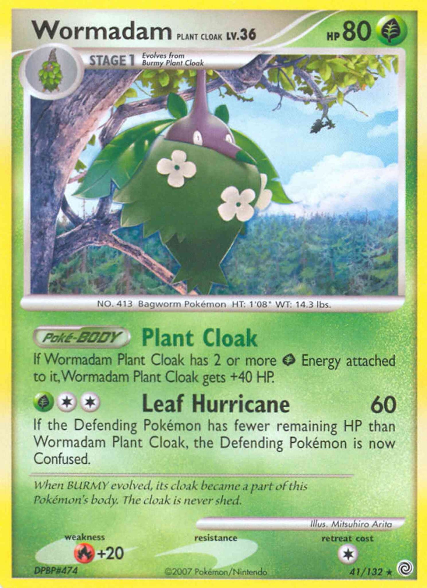 Wormadam Plant Cloak - 41/132 - Rare [dp3-41] [Non-Holo]