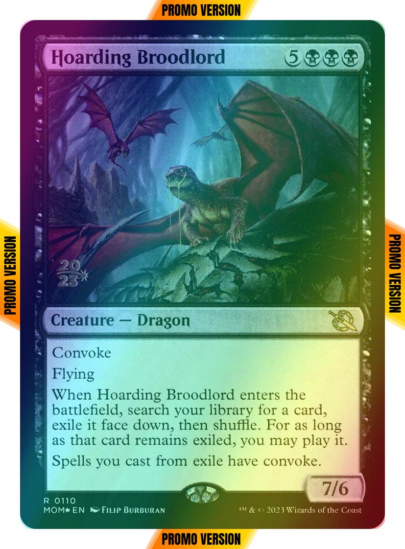 Hoarding Broodlord [110s] [Prerelease] [March of the Machine: Promos] [Foil]