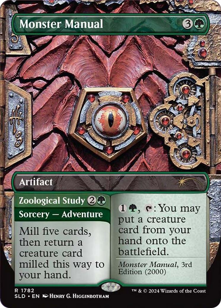 Monster Manual // Zoological Study [1782] [Borderless] [An Exhibition of Adventure] [Secret Lair Drop] [Non-Foil]