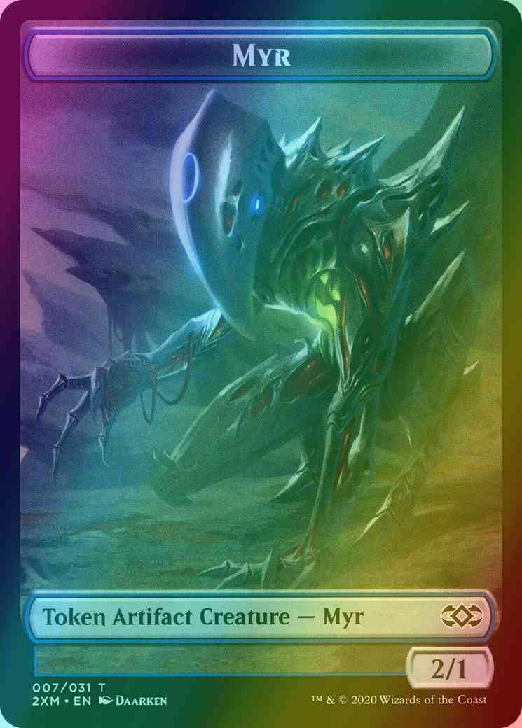 Myr Token (07) // Treasure Token (27) [Double Masters Tokens] [Foil]