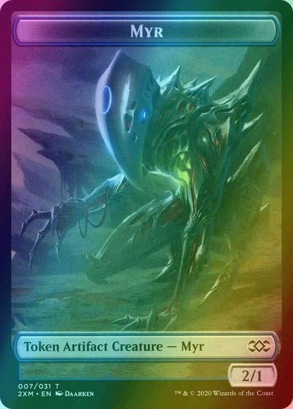 Myr Token (07) // Treasure Token (27) [Double Masters Tokens] [Foil]