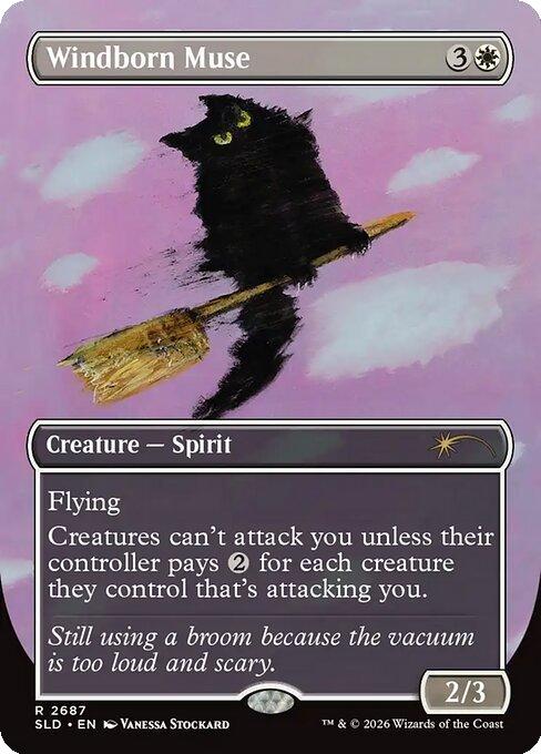 Windborn Muse [2687] [Borderless] [Purr Majesty] [Secret Lair Drop] [Non-Foil]