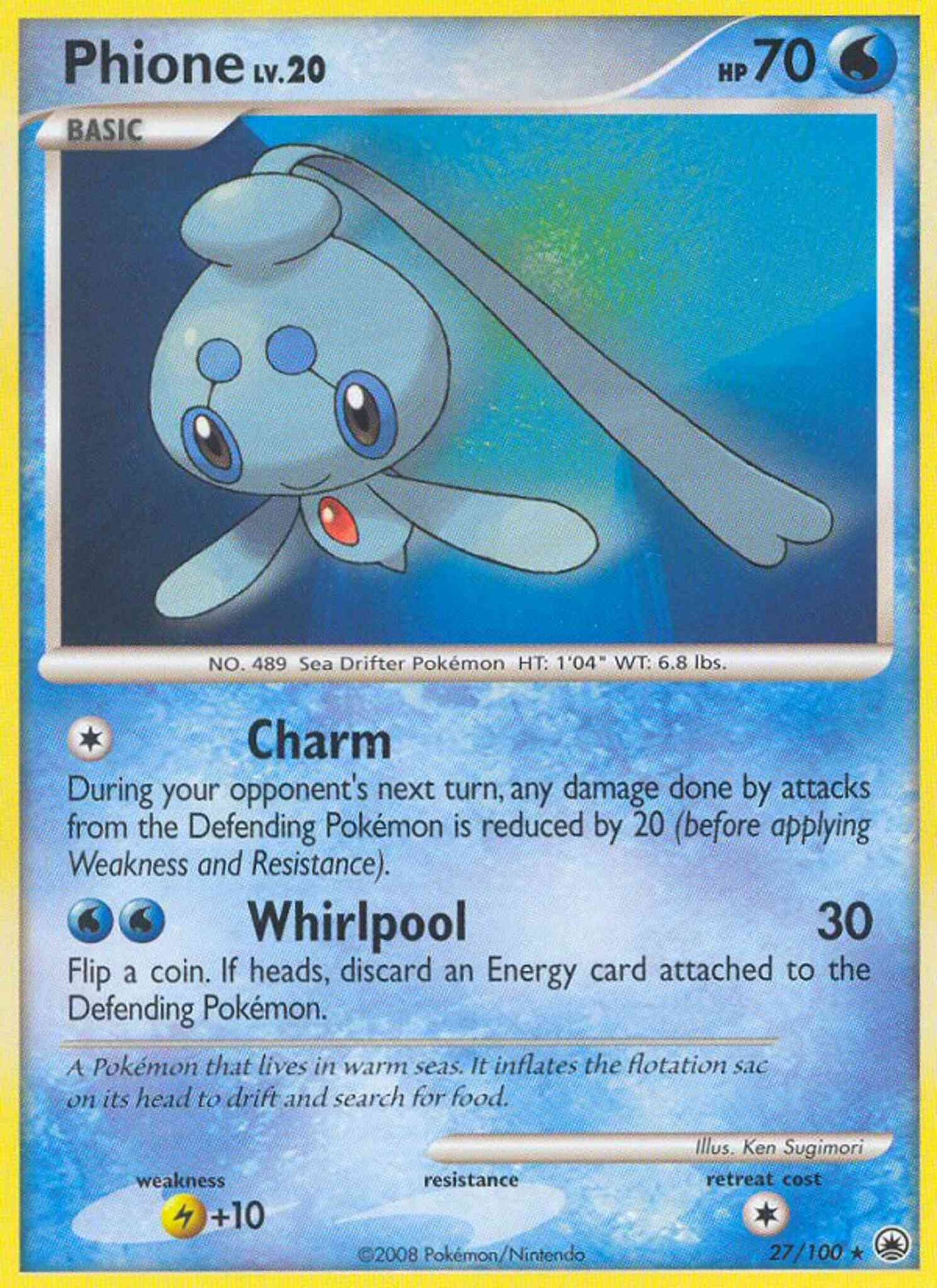 Phione - 27/100 - Rare [dp5-27] [Reverse Holo]