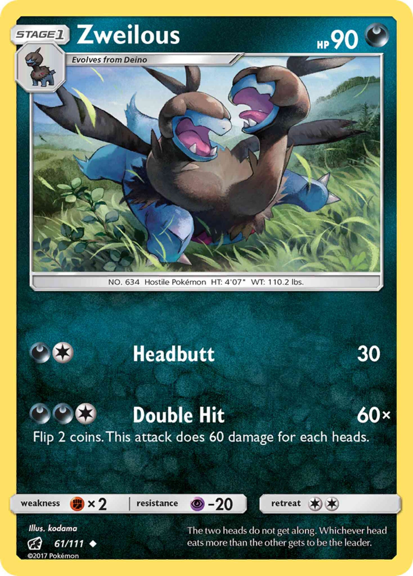 Zweilous - 61/111 - Uncommon [sm4-61] [Non-Holo]