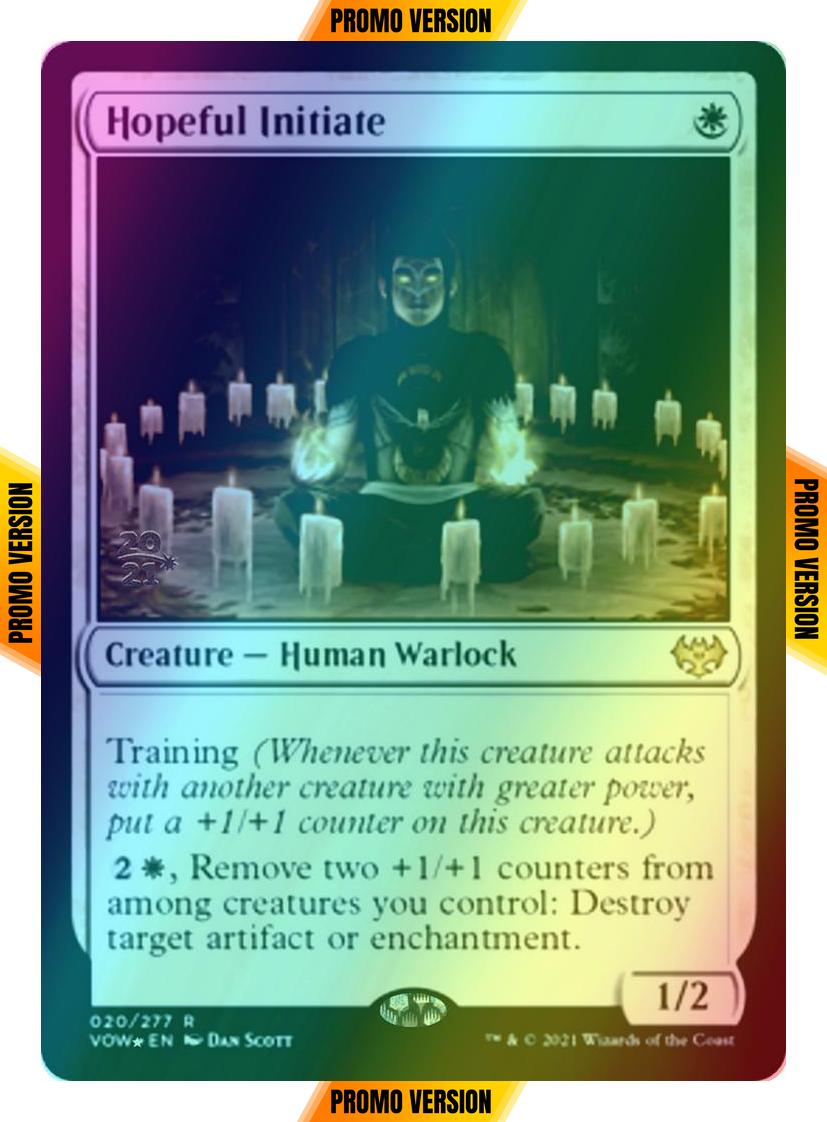 Hopeful Initiate [Prerelease] [20s] [Innistrad: Crimson Vow: Promos] [Foil]