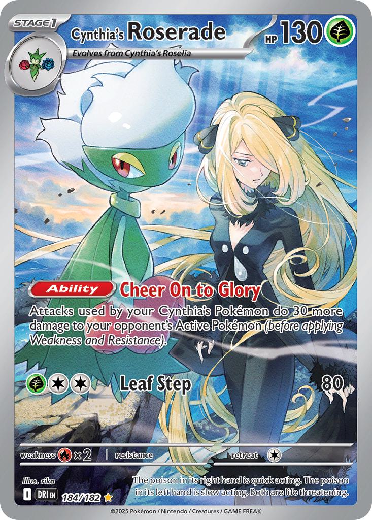 Cynthia's Roserade - 184/182 - Illustration Rare [sv10-184] [Ultra]