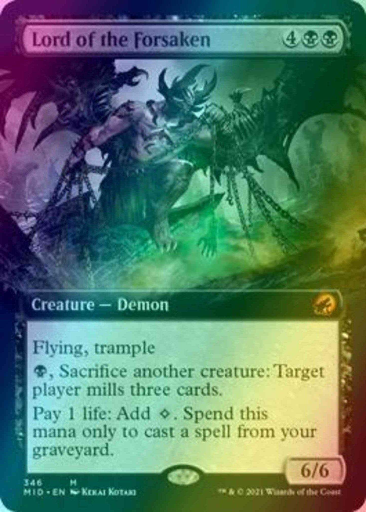 Lord of the Forsaken [346] [Extended Art] [Innistrad: Midnight Hunt] [Foil]