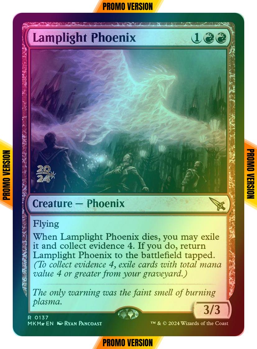 Lamplight Phoenix [137s] [Prerelease] [Murders at Karlov Manor: Promos] [Foil]