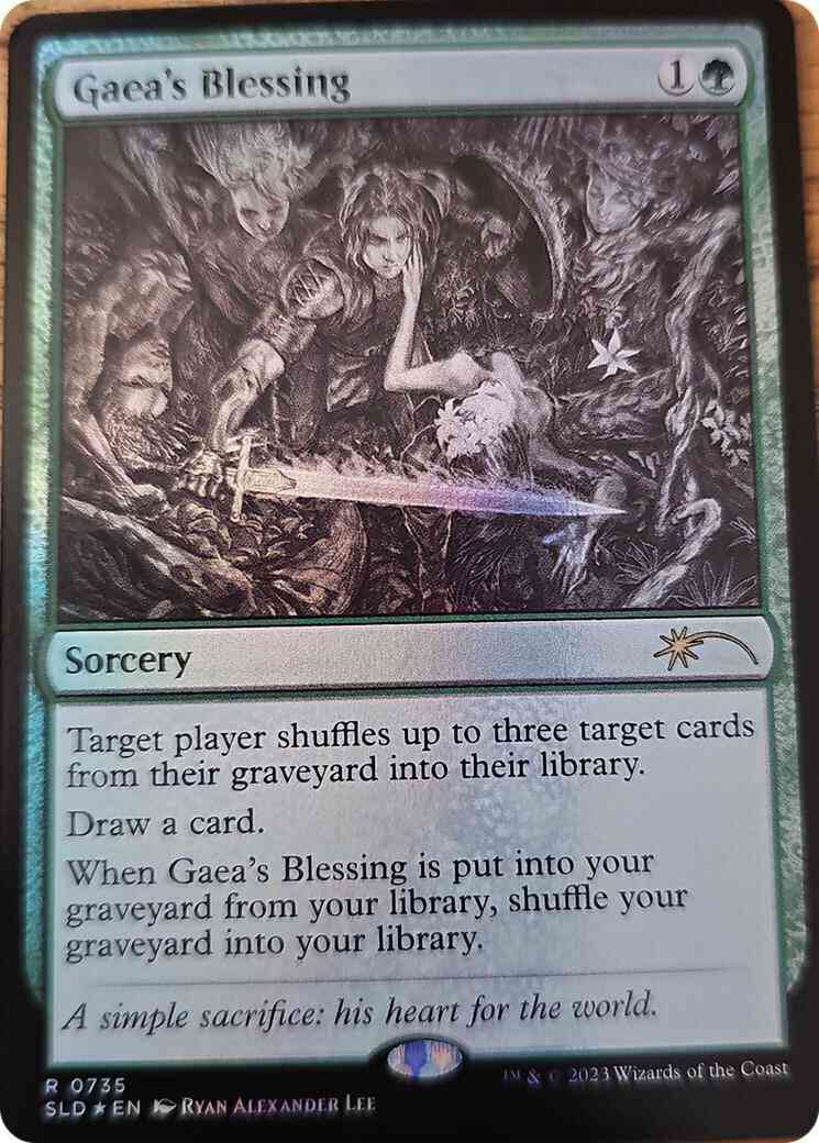 Gaea's Blessing [0735] [Sketch] [Ryan Alexander Lee] [Secret Lair Drop] [Non-Foil]