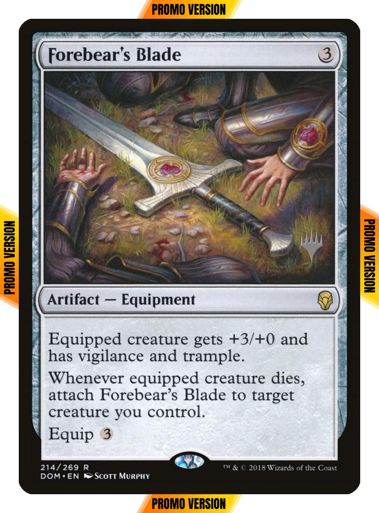 Forebear's Blade [214p] [Promo Pack] [Dominaria Promos] [Foil]