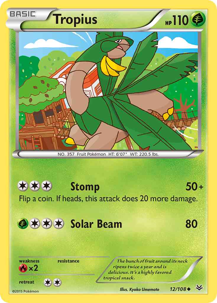 Tropius - 12/108 - Uncommon [xy6-12] [Reverse Holo]