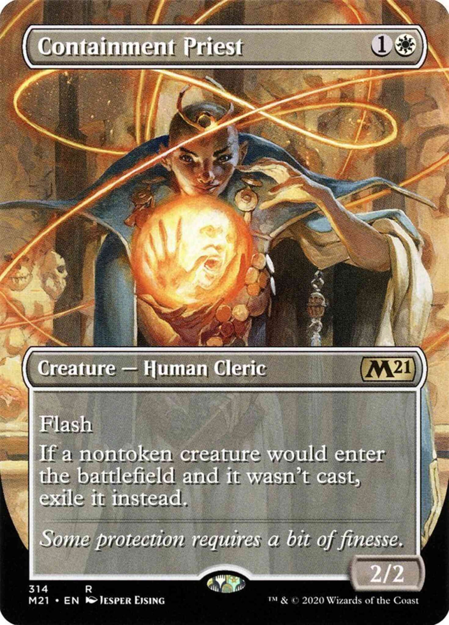 Containment Priest [314] [Borderless] [Core Set 2021] [Non-Foil]