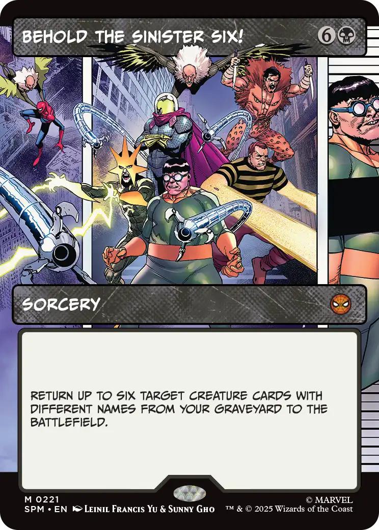 Behold the Sinister Six! [221] [Borderless] [Panel] [Marvel's Spider-Man] [Non-Foil]