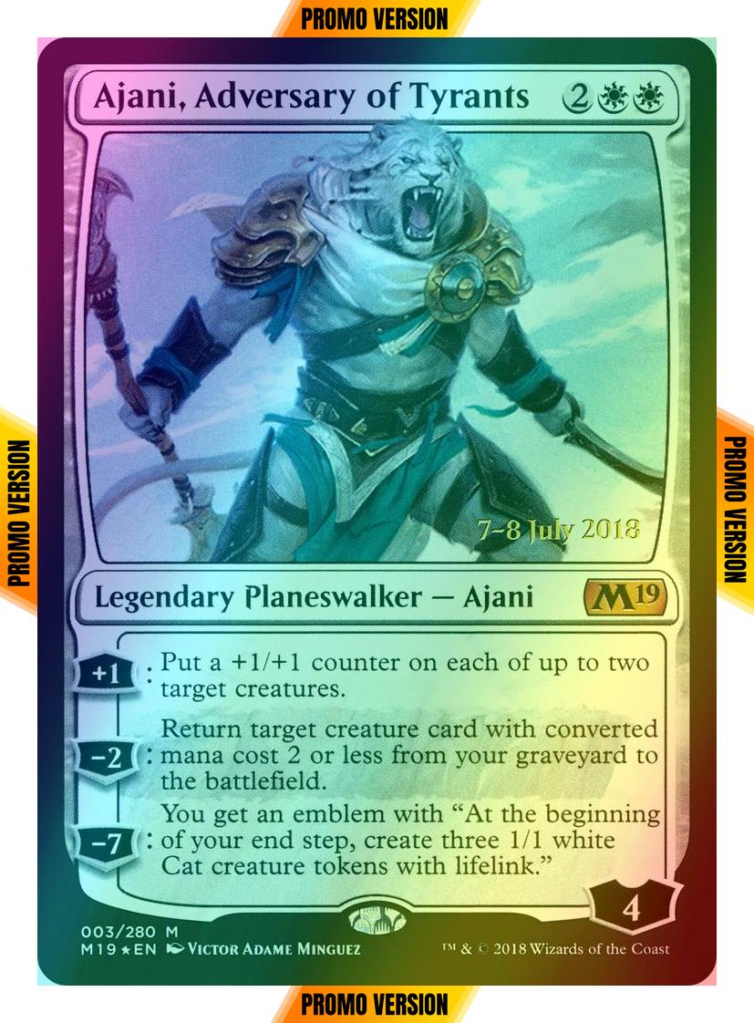Ajani, Adversary of Tyrants [3s] [Core Set 2019 Promos] [Foil]