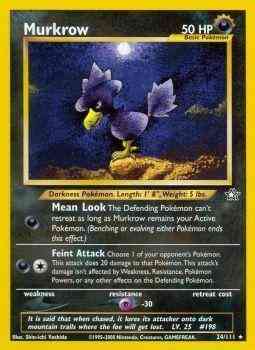 Murkrow - 24/111 - Rare - Unlimited [neo1U-24] [Non-Holo]