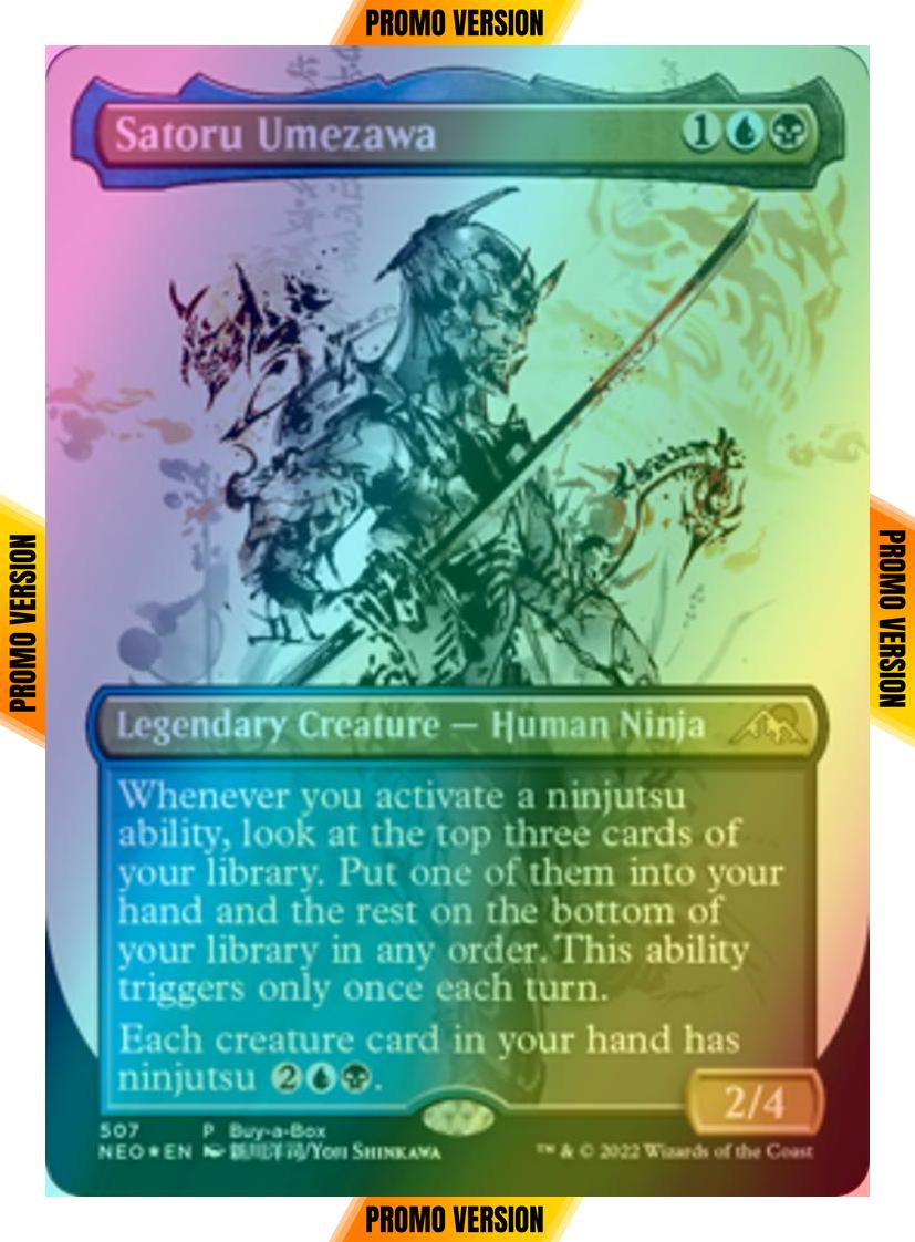 Satoru Umezawa [507] [Borderless] [Buy A Box] [Kamigawa: Neon Dynasty] [Foil]