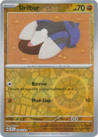Drilbur - 108/191 - Common [sv08-108] [Reverse Holo]