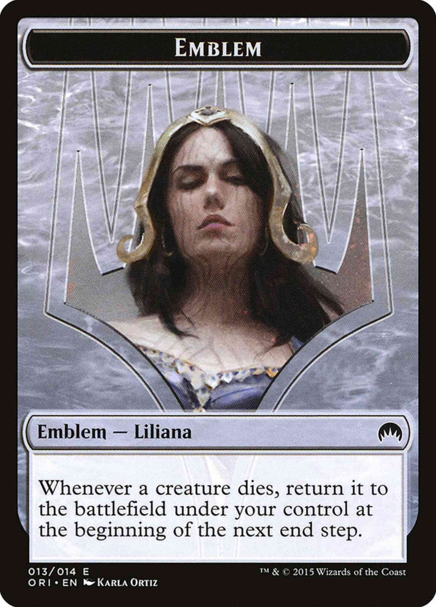 Liliana, Defiant Necromancer Emblem [13] [Magic Origins Tokens] [Non-Foil]