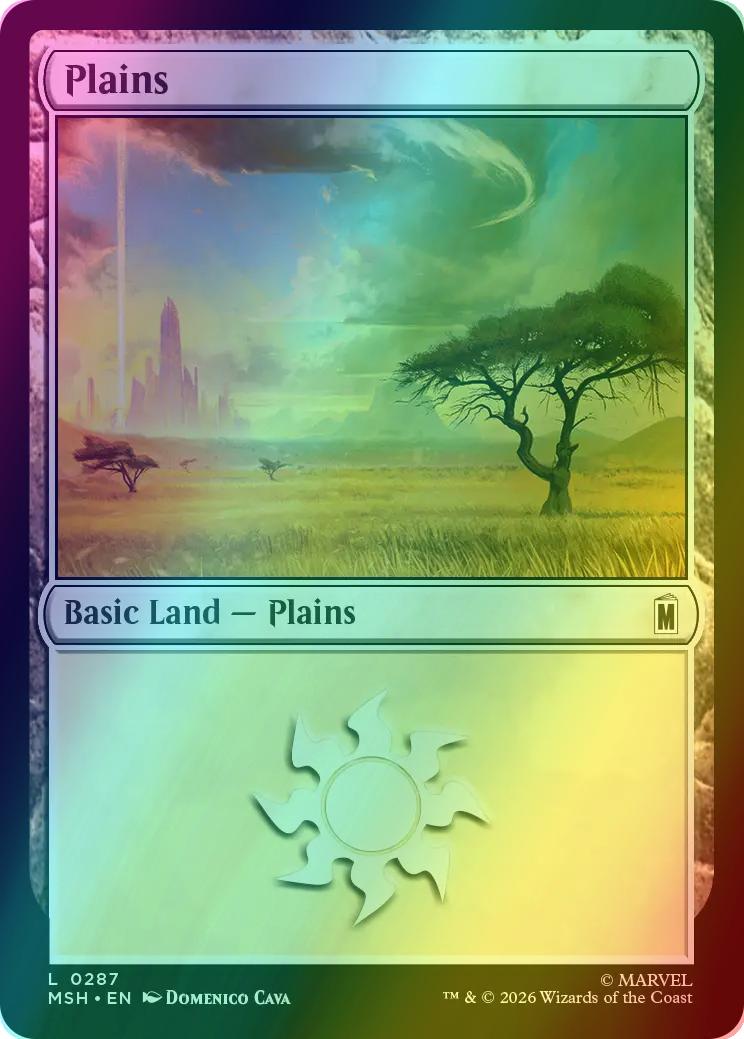 Plains [287] [Marvel Super Heroes] [Foil]