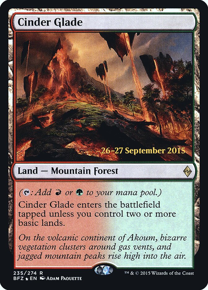 Cinder Glade [235s] [Battle for Zendikar Promos] [Foil]