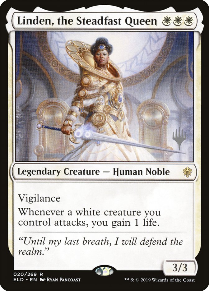 Linden, the Steadfast Queen [20p] [Promo Pack] [Throne of Eldraine Promos] [Foil]