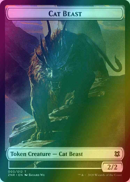 Cat Beast Token (03) // Copy Token (12) [Zendikar Rising Tokens] [Foil]