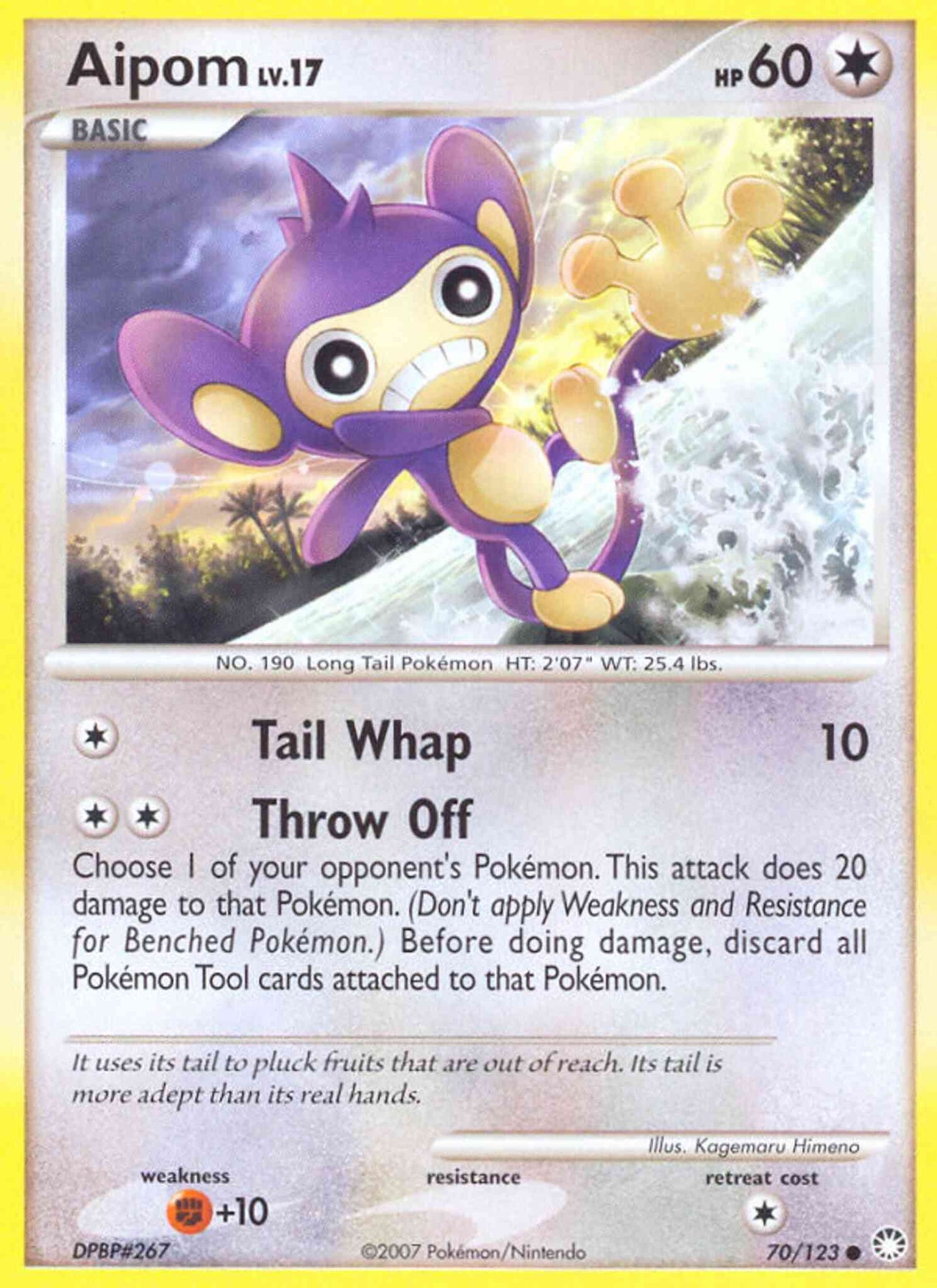 Aipom - 70/123 - Common [dp2-70] [Reverse Holo]