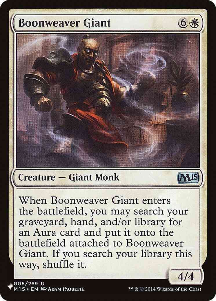 Boonweaver Giant [M15-5] [The List] [Non-Foil]