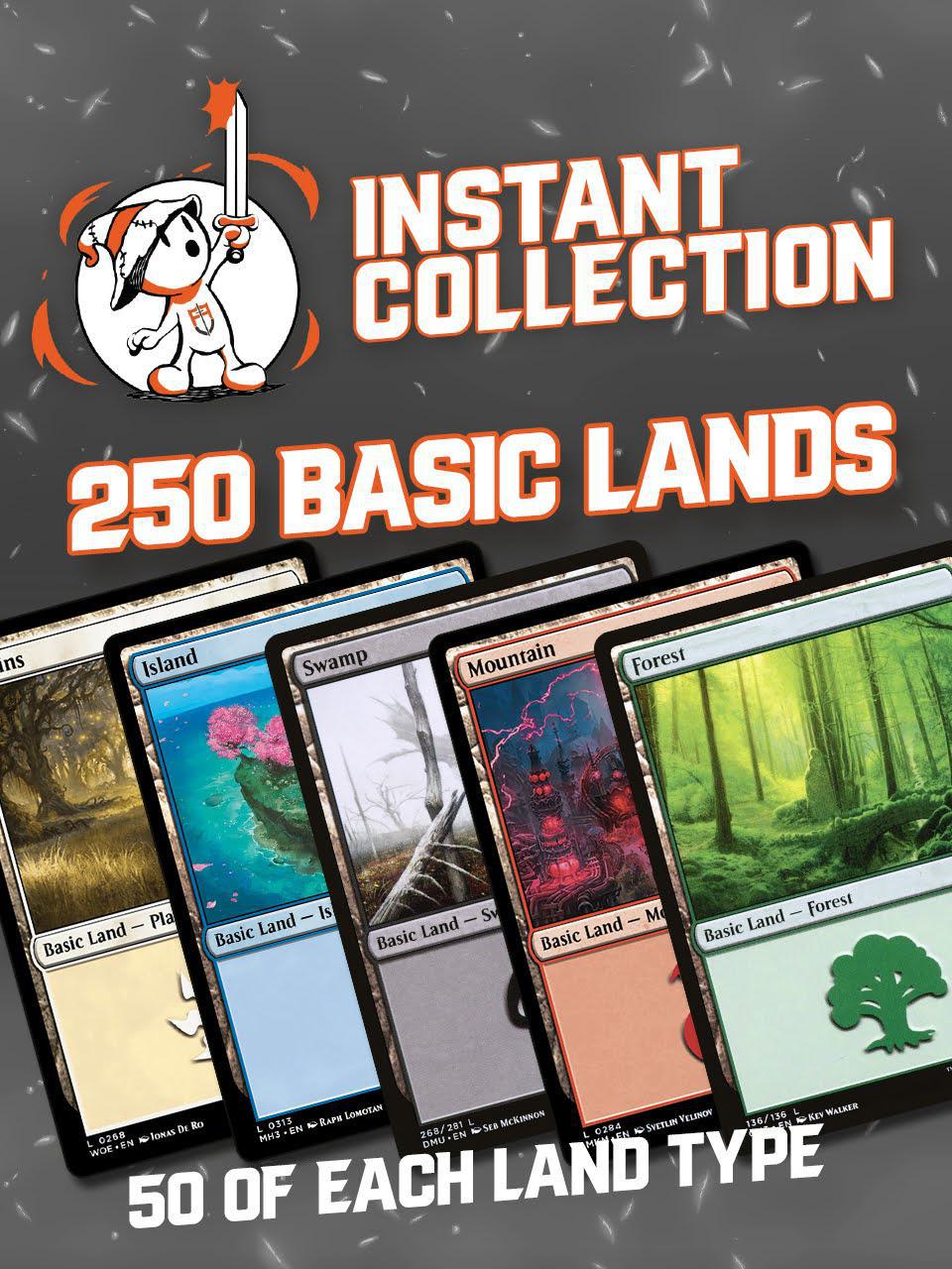 Instant Collection - Basic Lands - 250 total (50 of each) – Face to ...
