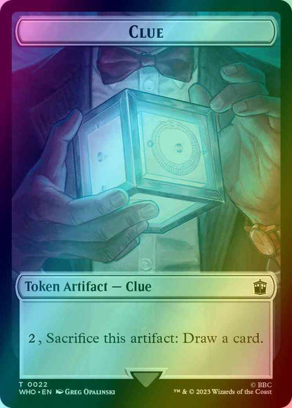 Clue Token (22) // Human Token (06) [Universes Beyond: Doctor Who: Tokens] [Foil]