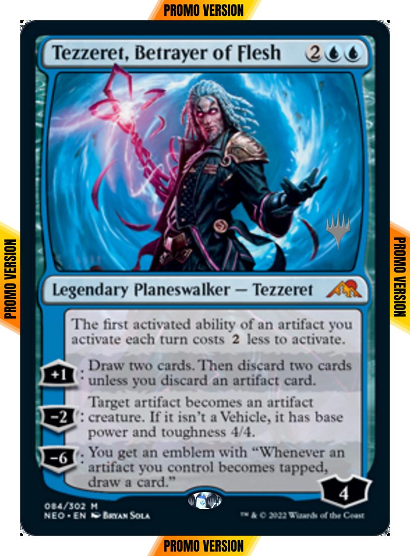 Tezzeret, Betrayer of Flesh [Promo Pack] [84p] [Kamigawa: Neon Dynasty: Promos] [Non-Foil]