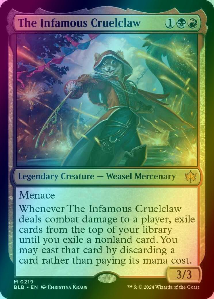 The Infamous Cruelclaw [219] [Bloomburrow] [Foil]