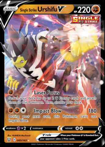 Single Strike Urshifu V - 085/163 - Rare Holo V [swsh5-085] [Ultra]