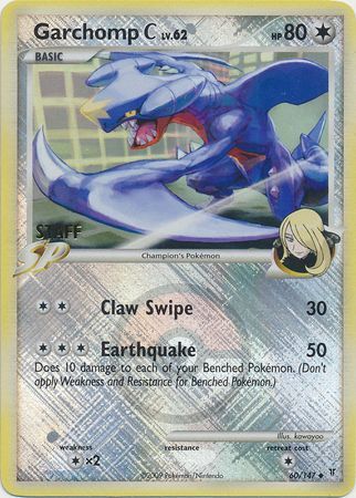 Garchomp - 60/147 - Promo [League] [Staff] [P3MSP-60] [Reverse Holo]