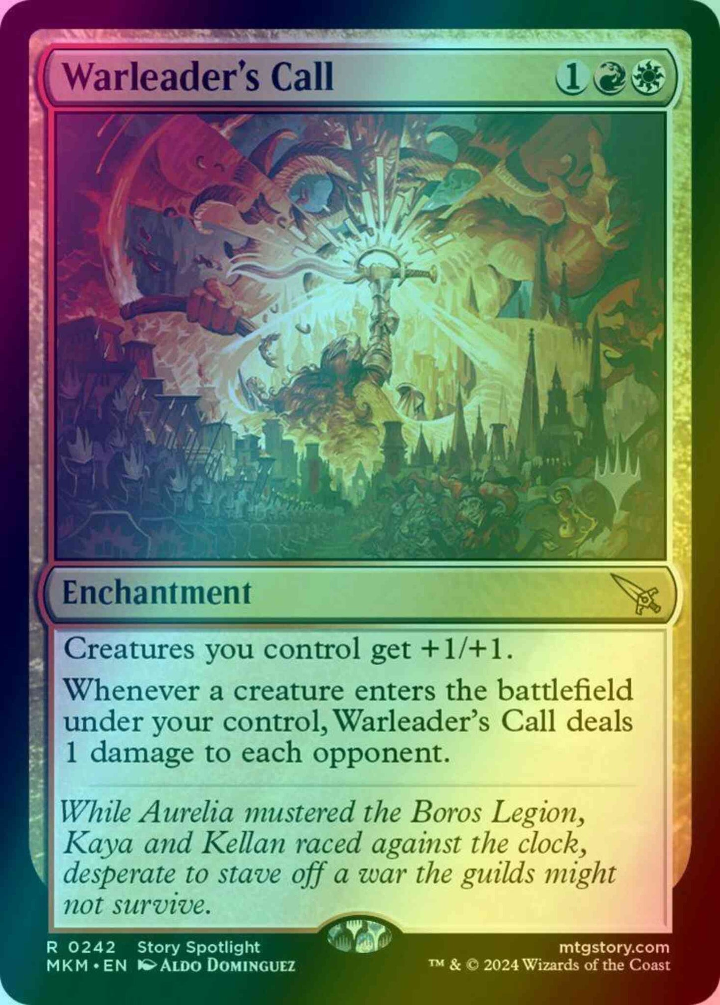 Warleader's Call [242p] [Promo Pack] [Murders at Karlov Manor: Promos] [Foil]