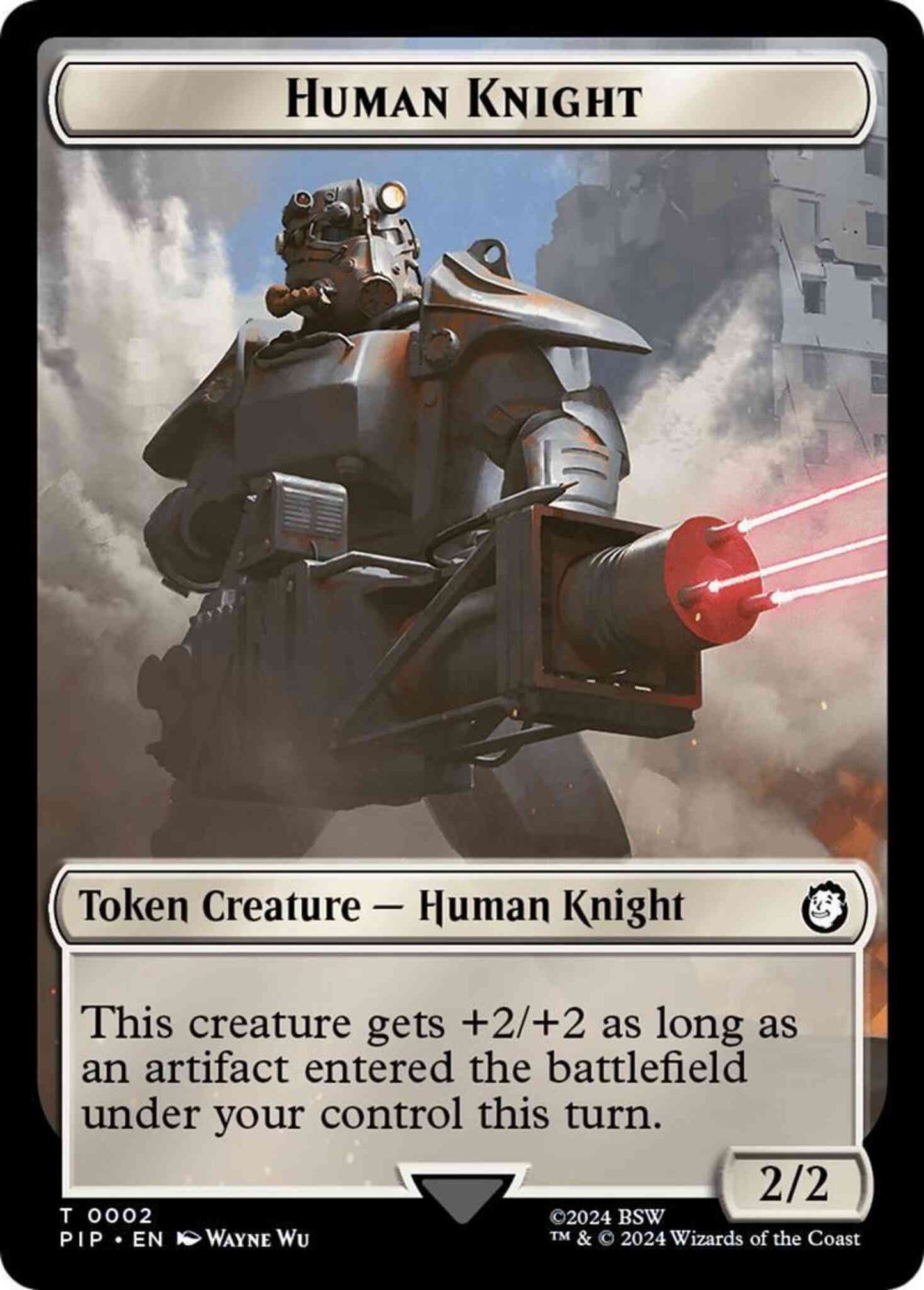 Human Knight Token (02) // Treasure Token (18) [Fallout: Tokens] [Non-Foil]