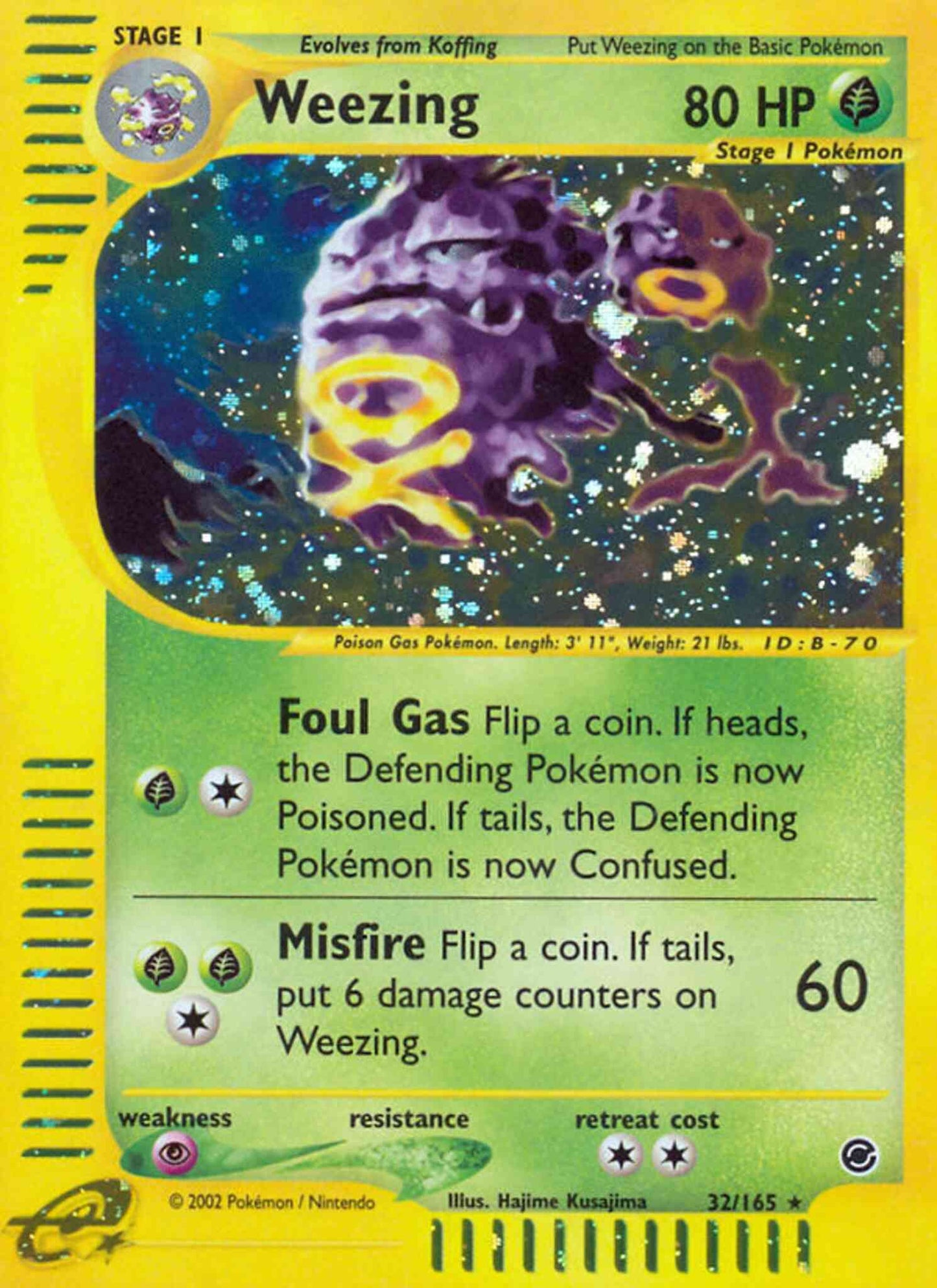 Weezing - 32/165 - Rare [ecard1-32] [Holo]