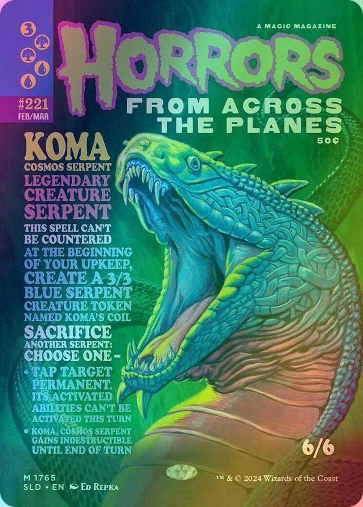 Koma, Cosmos Serpent [1765] [Borderless] [Monstrous Magazine] [Secret Lair Drop] [Foil]