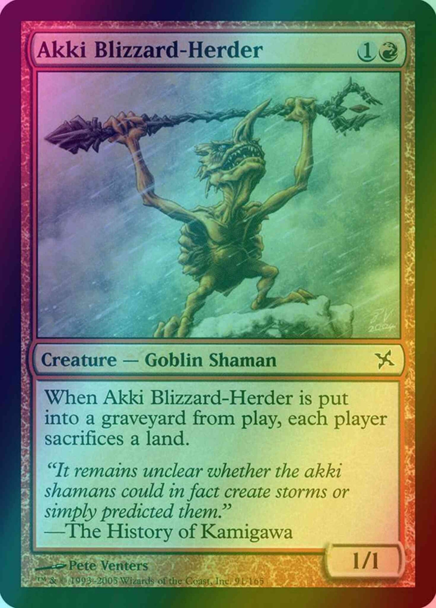 Akki Blizzard-Herder [91] [Betrayers of Kamigawa] [Foil]